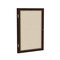 Ghent Enclosed Bulletin Board, 1 Door, Fabric, Walnut Frame, 3 ft H x 2 ft W, Beige PN13624F-90 - alternate 1